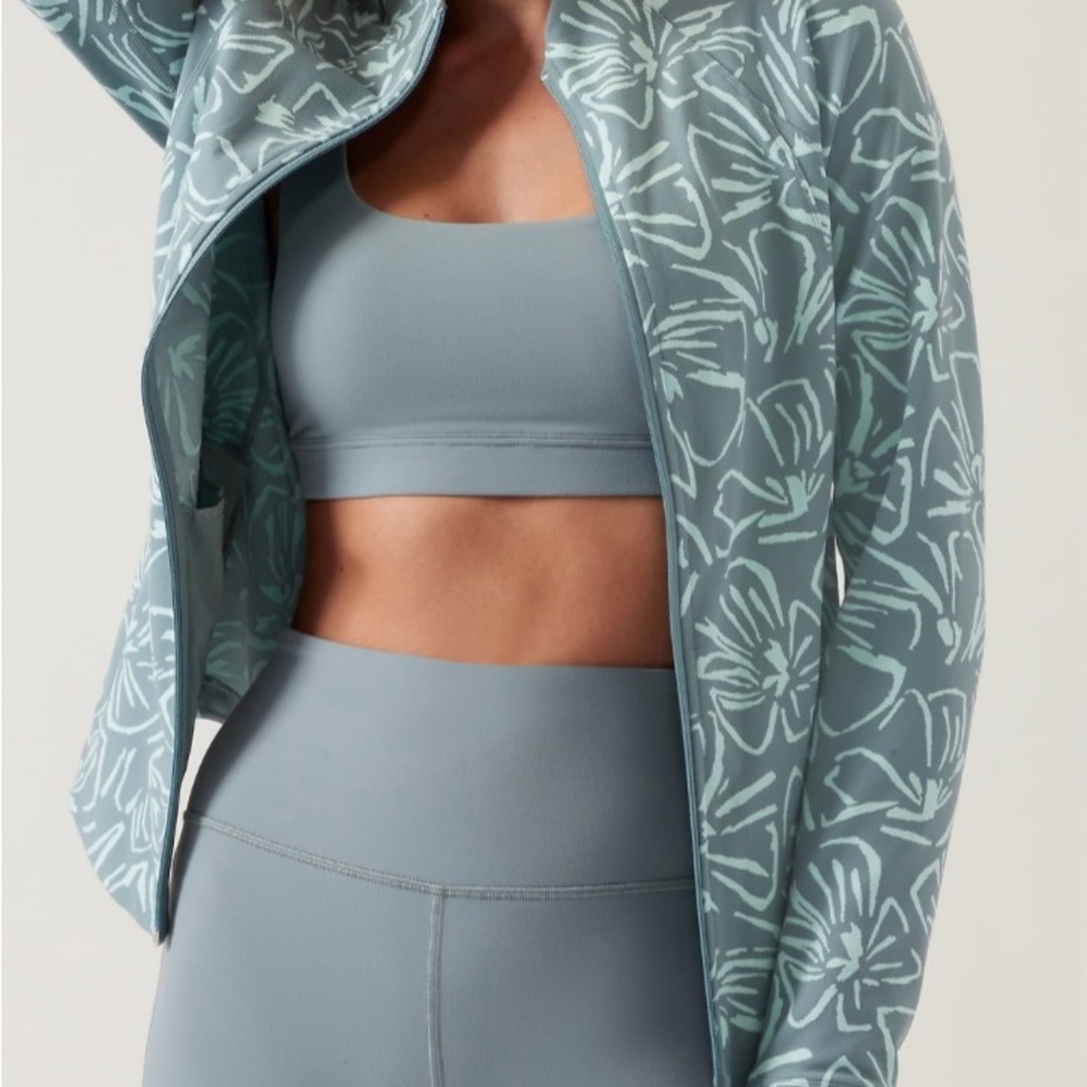 Athleta Salutation jacket Floral Sketch Minimali!